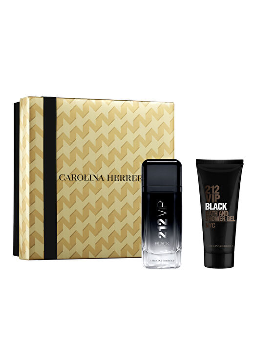 Carolina Herrera 212 Vip Black 100 ml + Duş Jeli 100 ml Erkek Parfüm Seti 1
