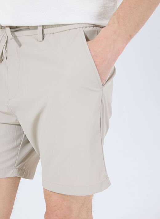 Gmg Fırenze Bej Erkek Slim Fit Şort GU25MSS09023 4