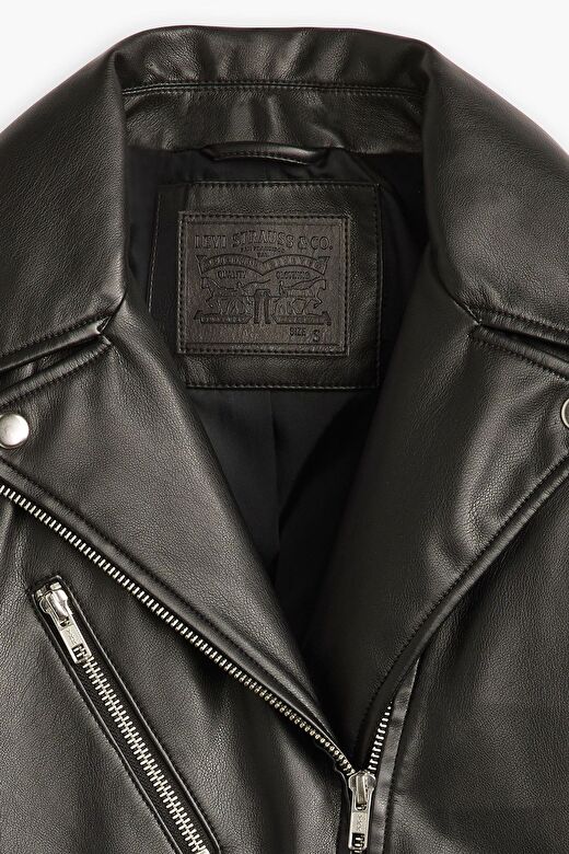 Levi's Kadın Fonksiyonel Kendal Moto Biker Deri Ceket - A9373-0000 4
