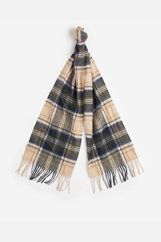 Barbour New Check Tartan Atkı BE51 Sand Beige Plaid 3