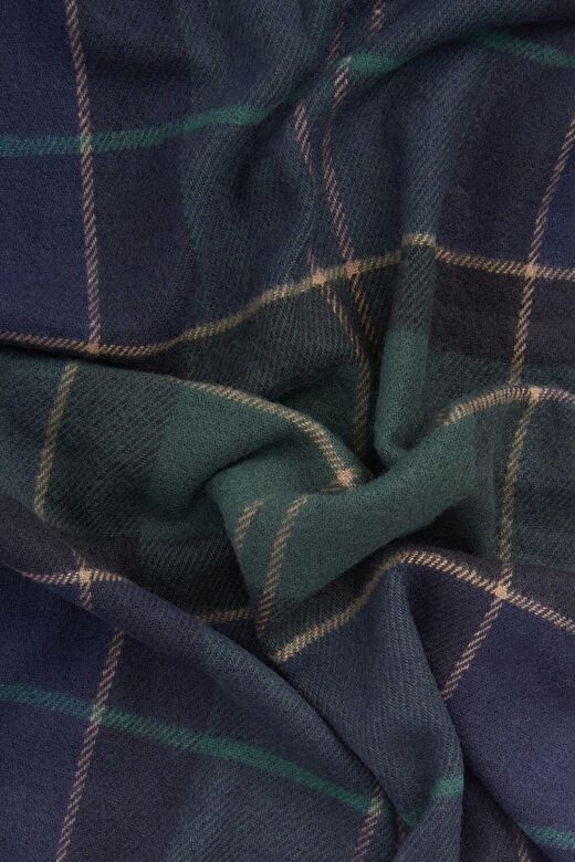 Barbour Unisex Galingale Tartan Atkı TN23 Green Loch Tartan 4