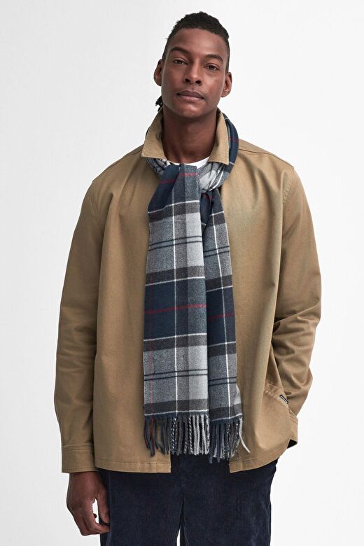 Barbour Unisex Galingale Tartan Atkı TN27 Blue Granite 1