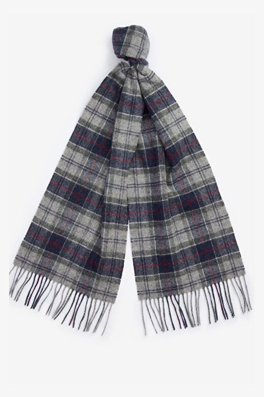 Barbour Unisex Tartan Yün Atkı (%100 Lambswool) TN27 Blue Granite 2