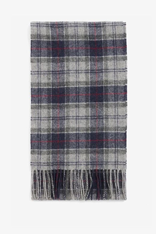 Barbour Unisex Tartan Yün Atkı (%100 Lambswool) TN27 Blue Granite 4