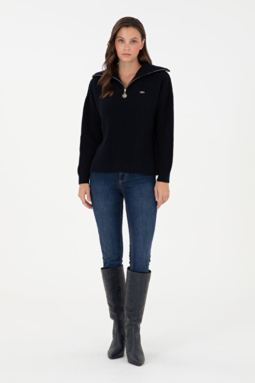 U.S. Polo Assn. Kadın Lacivert Kazak /triko 50297086-VR033 4