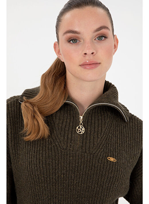 U.S. Polo Assn. Kadın Haki Kazak /triko 50297086-VR027 2