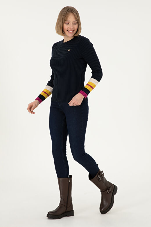 U.S. Polo Assn. Kadın Lacivert Kazak /triko 50297099-VR033 4