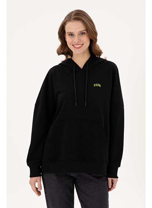 U.S. Polo Assn. Kadın Siyah Sweatshirt 50297324-VR046 1