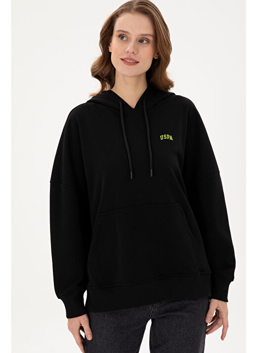 U.S. Polo Assn. Kadın Siyah Sweatshirt 50297324-VR046 3