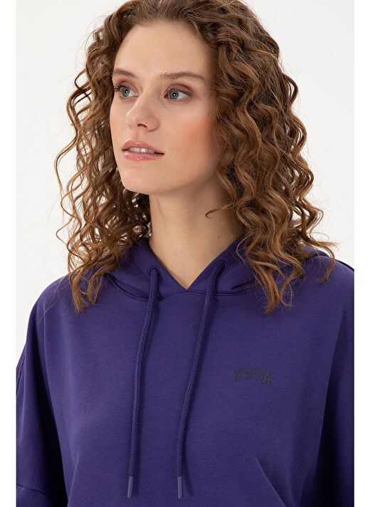 U.S. Polo Assn. Kadın Mor Sweatshirt 50297324-VR038 2