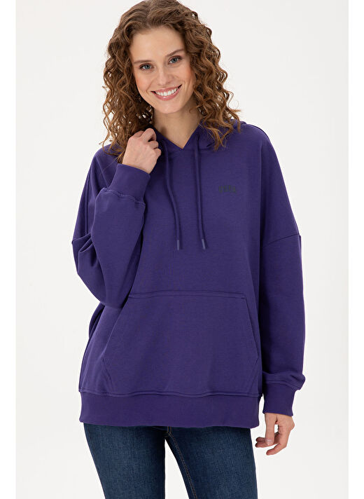 U.S. Polo Assn. Kadın Mor Sweatshirt 50297324-VR038 3