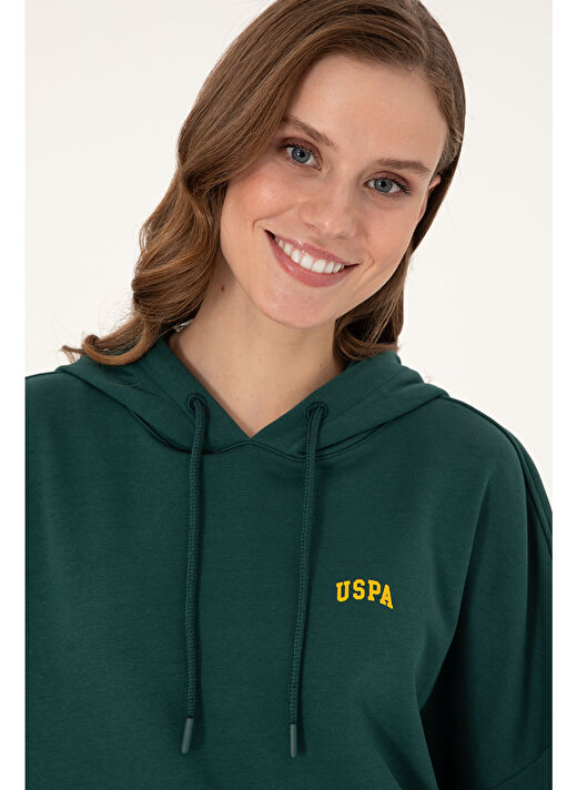U.S. Polo Assn. Kadın Koyu Yeşil Sweatshirt 50297324-VR079 2
