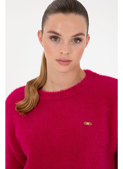 U.S. Polo Assn. Kadın Fuşya Kazak /Triko 50297898-VR023 2