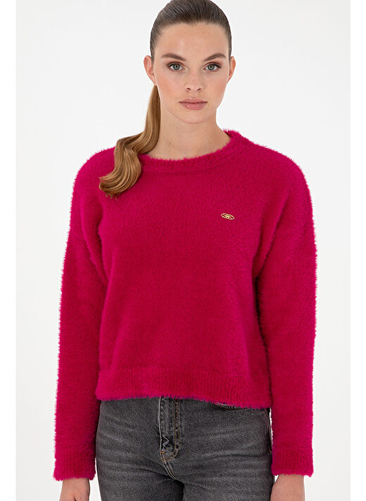 U.S. Polo Assn. Kadın Fuşya Kazak /Triko 50297898-VR023 3