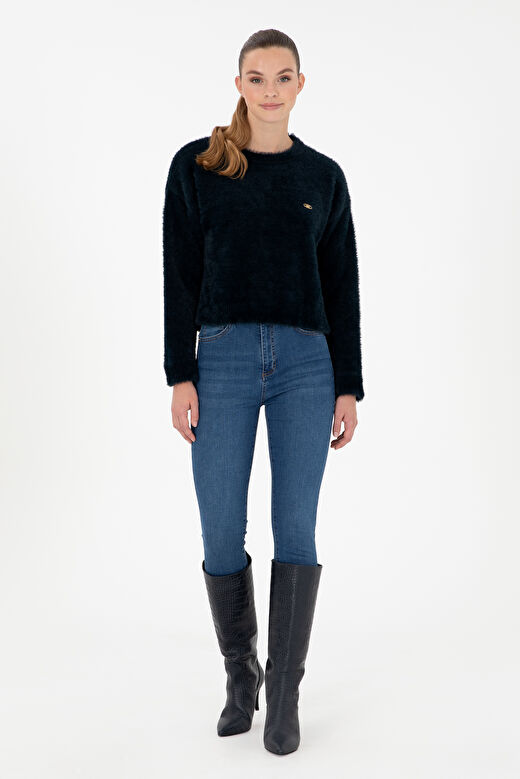 U.S. Polo Assn. Kadın Lacivert Kazak /Triko 50297898-VR033 4