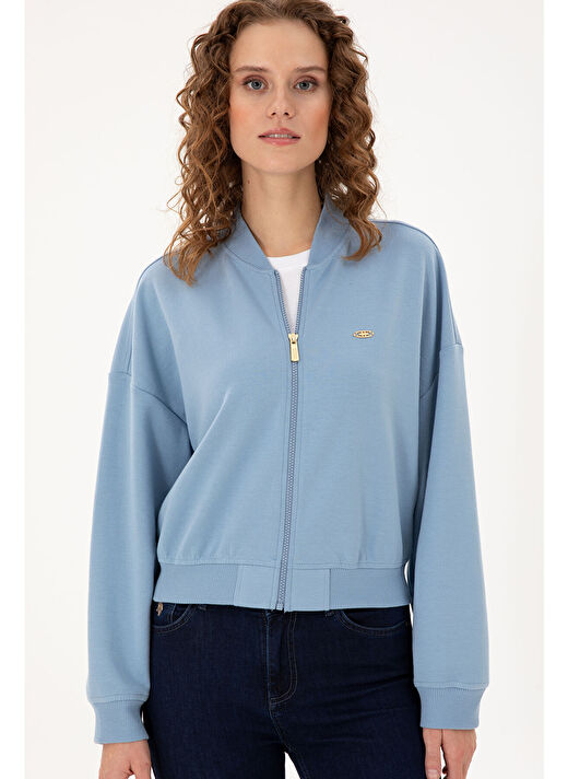 U.S. Polo Assn. Kadın Açık Mavi Sweatshirt 50299000-VR003 3