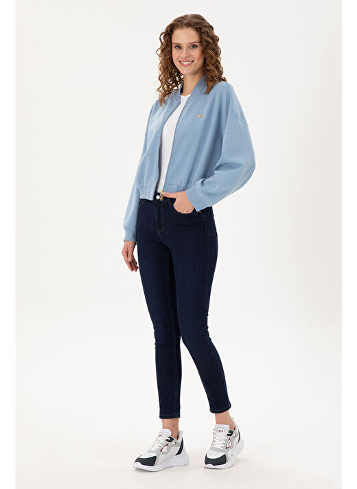 U.S. Polo Assn. Kadın Açık Mavi Sweatshirt 50299000-VR003 4