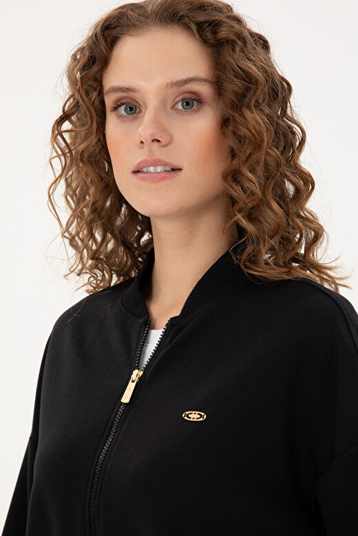 U.S. Polo Assn. Kadın Siyah Sweatshirt 50299000-VR046 2