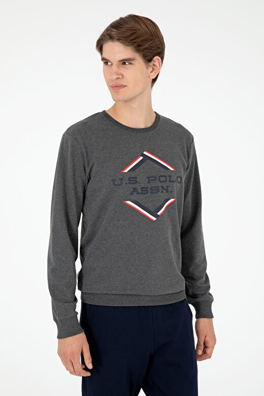 U.S. Polo Assn. Erkek Antrasit Melanj Pijama Takım 50301715-VR081 2