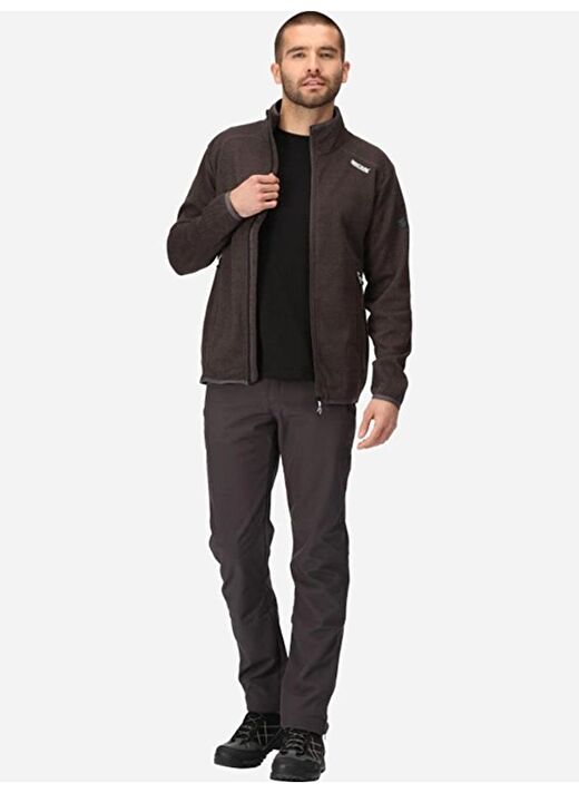 Regatta Torrens Zipper Fleece Kahverengi Erkek Polar RMA351 3