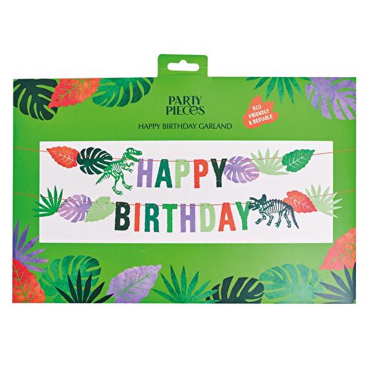 Party Pieces - Kaşif Dino Parti Happy Birthday Asma Süsü 3
