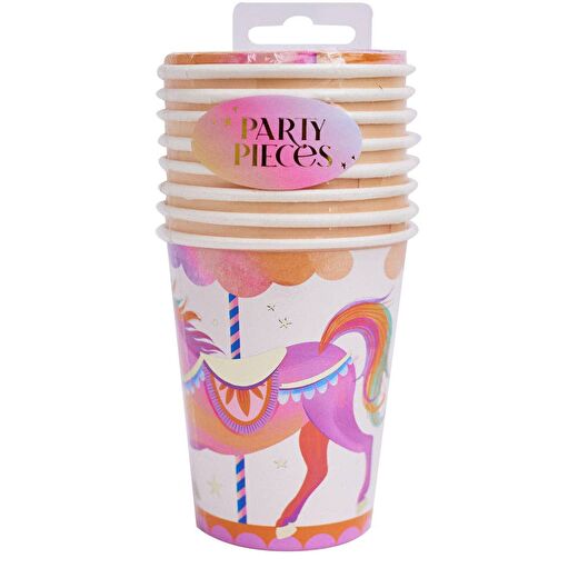 Party Pieces - Unicorn 8&apos;li Parti Karton Bardakları 4