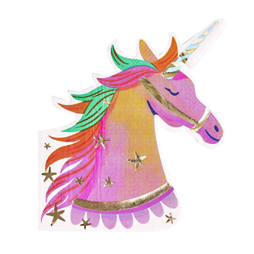 Party Pieces - Unicorn 16&apos;lı Parti Peçeteleri 3