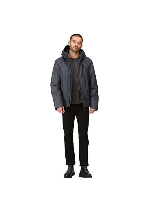 Regetta Harridge Waterproof Walking Jacket Erkek Mont Gri RMP366 3
