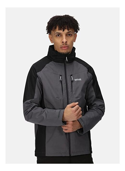 Regatta Gri Erkek Zip Winter Calderdale Zip Erkek Mont RMP345 2