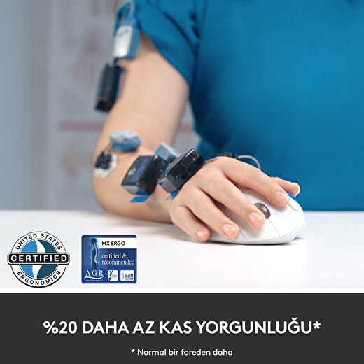 Logitech MX Ergo Kablosuz Konforlu Trackball Mouse - Siyah 4