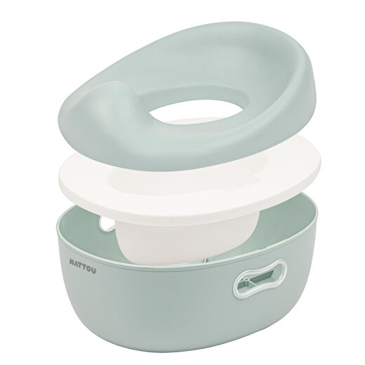 Nattou Potty Care 3 in 1 Lazımlık Oturak Ve Tuvalet Adaptörü - Yeşil 4