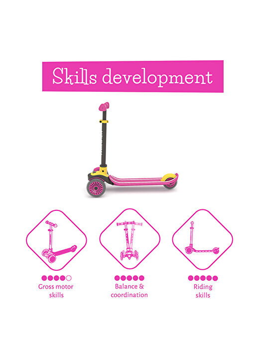 Scotti - 3 Tekerlekli Scooter - Pembe 4