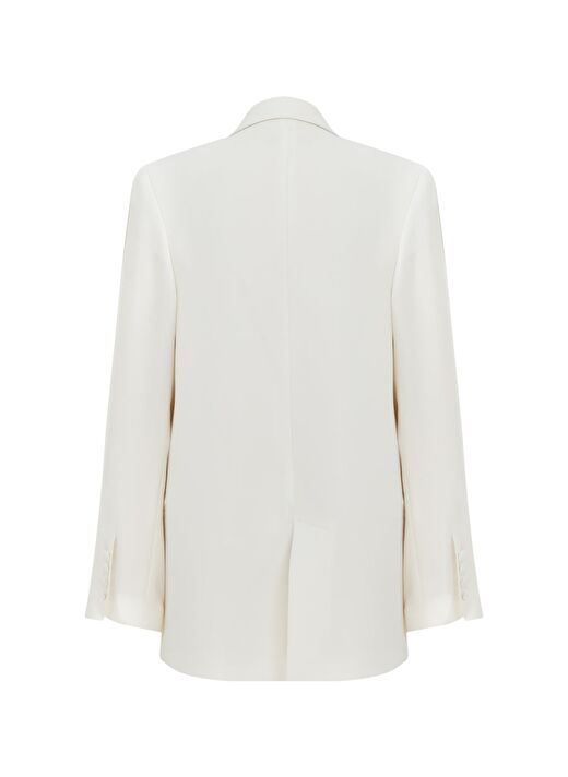 Boxy Blazer Beyaz 4