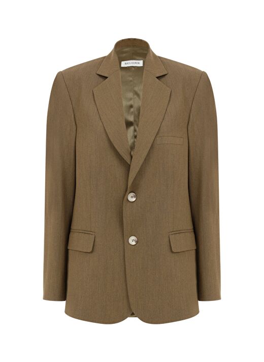 Boxy Oversize Blazer Haki 2