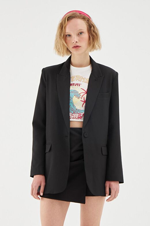 Blazer Ceket Siyah 4