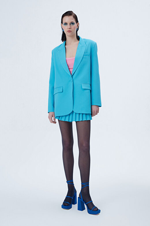 Blazer Ceket Mavi 2