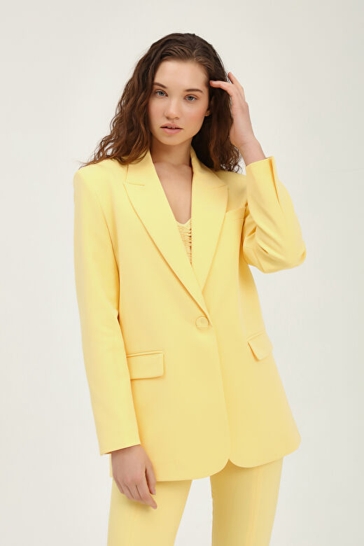 Blazer Ceket Sarı 1