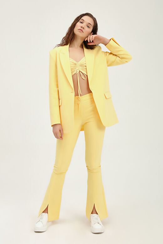 Blazer Ceket Sarı 4