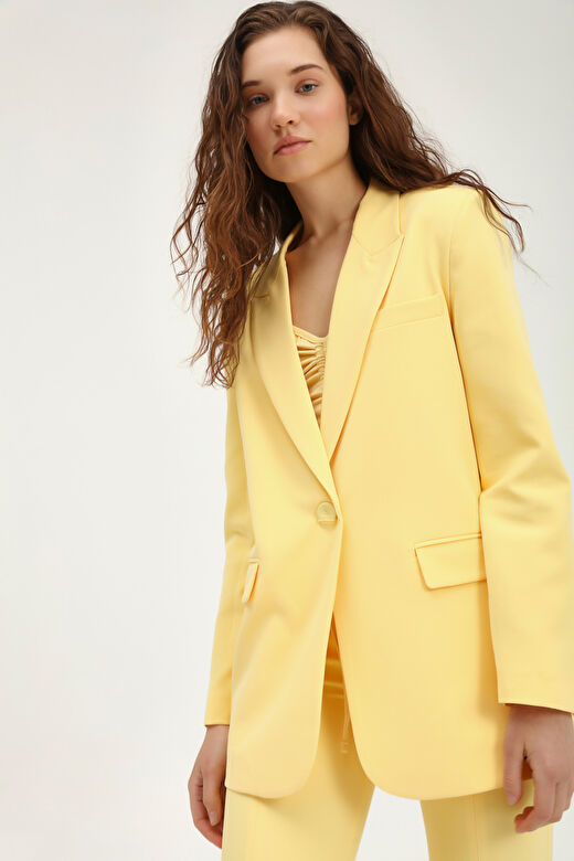 Blazer Ceket Sarı 2