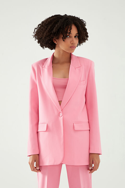 Blazer Ceket Şeker Pembe 2