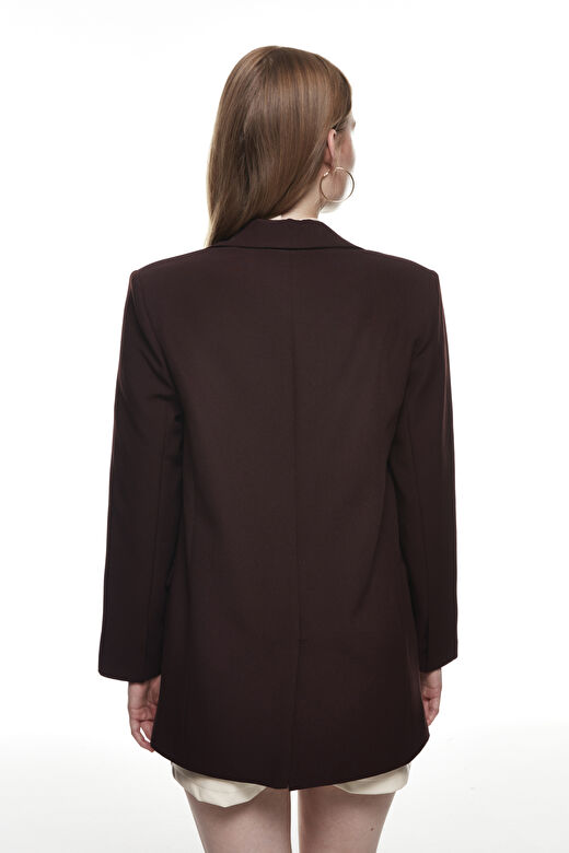 Blazer Ceket Koyu Kahve 4