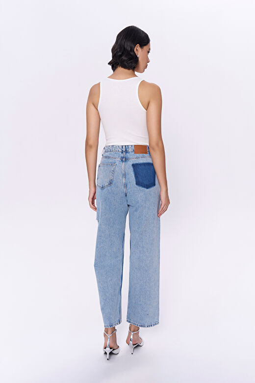 Taş Aksesuarlı Halter Yaka Bodysuit Ekru 4