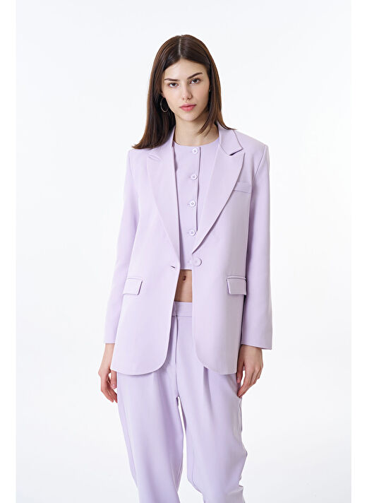 Blazer Ceket Lila 1