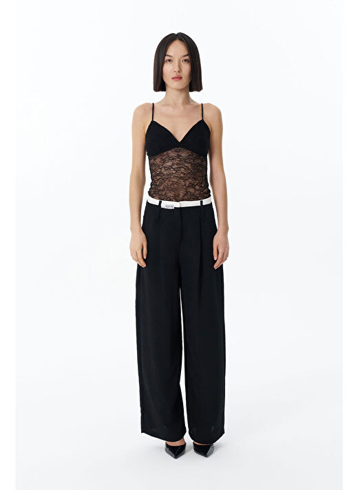 Dantelli Transparan Bodysuit Siyah 3