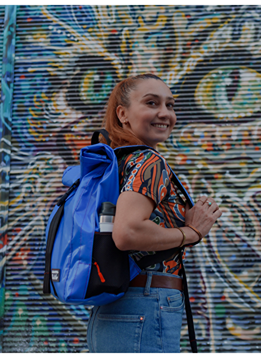 Blue Urban Rolltop Backpack İleri Dönüşüm Kamyon Brandası Çanta 2
