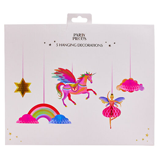 Party Pieces - Unicorn 5li Parti Asma Süsleri 4