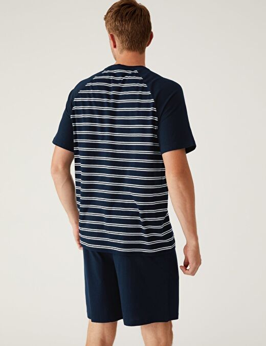 Saf Pamuklu Kısa Kollu Pijama Takımı 3