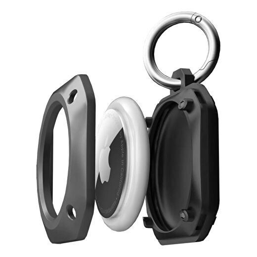 Buff TagSafe ProShield Taşınabilir Anahtarlık AirTag Kılıf Black 2