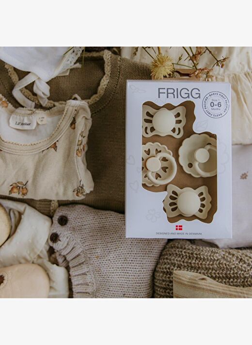 FRIGG Baby's First Emzik Seti - Floral heart - Cream 2