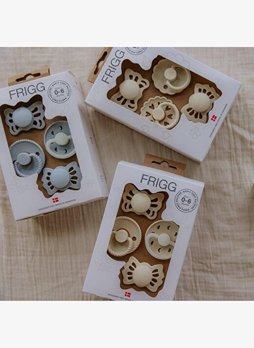 FRIGG Baby's First Emzik Seti - Floral heart - Cream 3
